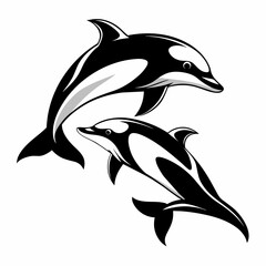 Silhouette of a fish Vector Illustration 