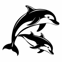 Dolphin isolated on white background