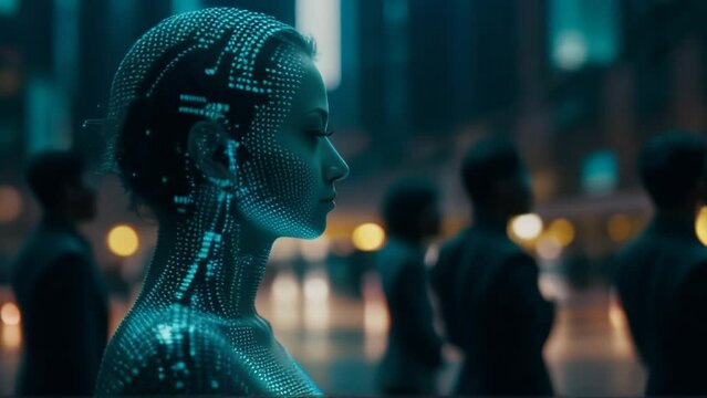 game avatar. cybernetic Ai loop video
