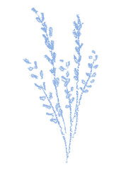 Png crayon flower kids sticker, blue hand drawn doodle design, transparent background