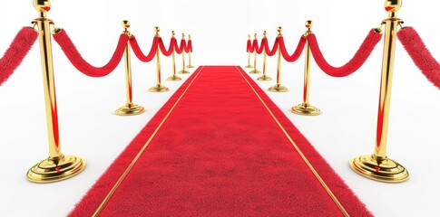 red carpet isolated on white background