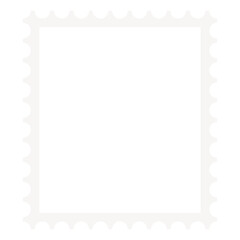 Fototapeta premium Png empty stamp frame, simple design on transparent design