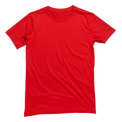 Red t-shirt  isolated on transparent background. 