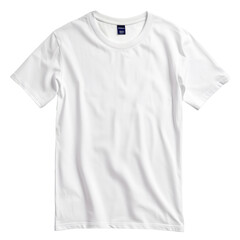 Fototapeta na wymiar White t-shirt isolated on transparent background. 