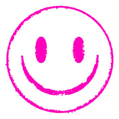 Cyberpunk smiling png face sticker, grunge, funky design on transparent background