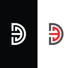 Letter DT or TD logo design vector illustration