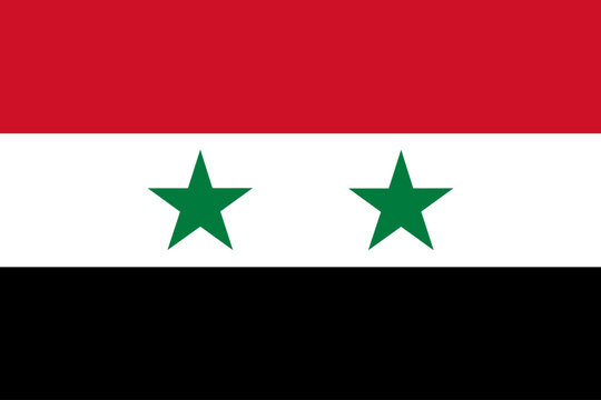 National flag of Syria. Vector illustration. Eps10