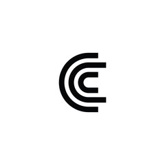 Initial letter C logo design. CCC logo icon illustration