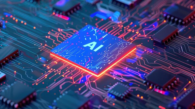ai on chip circuit background