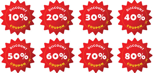 Coupon sale label illustrator collection