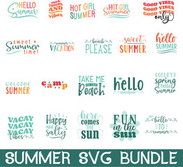 Fototapeta premium Summer svg bundle