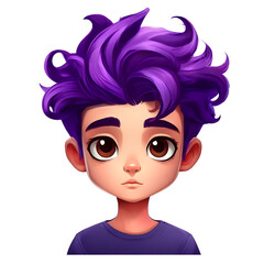 Avatar of a boy with purple hair