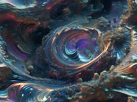 Explore the depths of a holographic Mandelbulb, its intricate structures spiraling inward infinitely.
