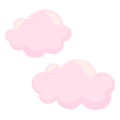 Pink cloud png sticker, cute illustration, transparent background