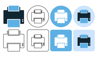 print, printer icon symbol ui and ux design, glyphs and stroke line icon	