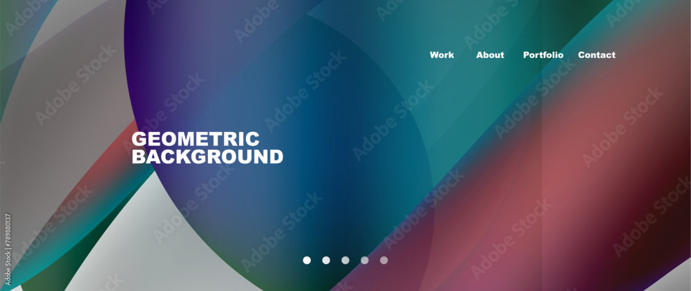 Poster This geometric background features a gradient of colors reminiscent of Azure skies. The design includes circles and electric blue hues, perfect for display devices or multimedia gadgets