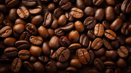 Foto op Plexiglas Roasted Coffee Beans, Coffee Background. © dekzer_ai