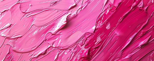 Pink oil paint texture background, pattern of brush strokes, generated ai
