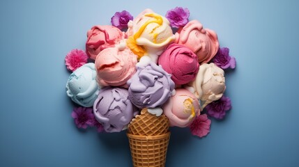 Colorful Ice Cream Background for Banner or Poster.