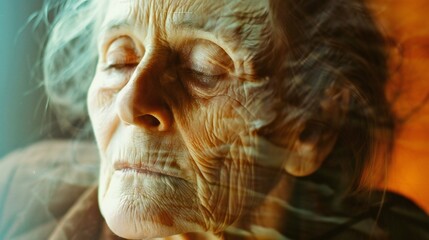 Tracing wrinkles and gray hairs, they marvel at the passage of time, confronting their mortality with shared tenderness.