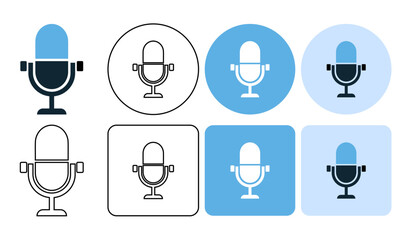 microphone, mic record icon symbol ui and ux design, glyphs and stroke line icon	