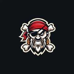 Pirate Logo, mascot pirates vector logo