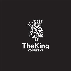The King logo design, modern king logo, king with crown