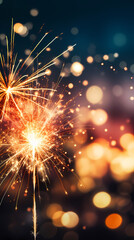 Obraz premium Fireworks background for celebration, holiday celebration concept