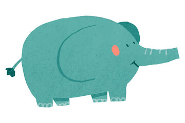 Watercolor cutie elephant transparent png