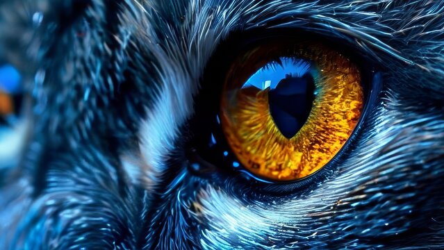 Close-up of captivating cat eyes.