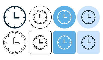clock time icon symbol ui and ux design, glyphs and stroke line icon	