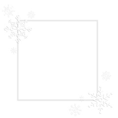 Christmas snowflake frame social ads template transparent png