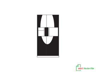 Refrigerator with two doors for food storage. Kitchen electrical equipment. Continuous line drawing. Linear illustration, isolated on white background. Fridge drawn style vector design illustrations
