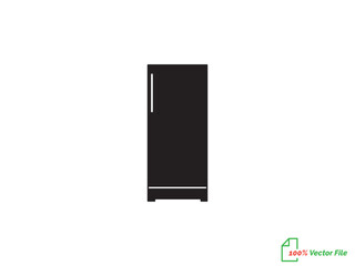 Refrigerator with two doors for food storage. Kitchen electrical equipment. Continuous line drawing. Linear illustration, isolated on white background. Fridge fill and line art vector.
