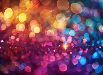 A colorful abstract background with bokeh lights.