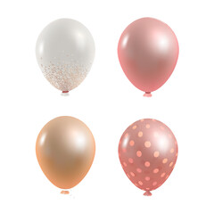 Elegant party balloons set transparent png