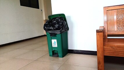 recycling bin in the hospital