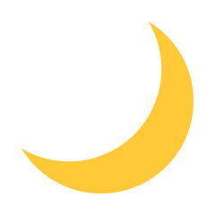 Yellow crescent geometric shape transparent png © Rawpixel.com