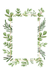 Green floral frametransparent png