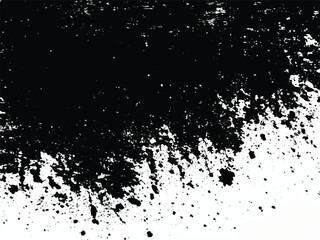 Black and white Grunge texture. Grunge Background. Vintage grunge texture in black and white.  Black abstract art. Grunge art. Eps 10. Brush strokes.