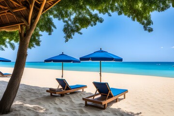 Fototapeta premium parasol on the beach