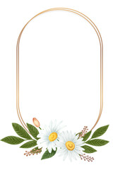 Floral frame template design transparent png