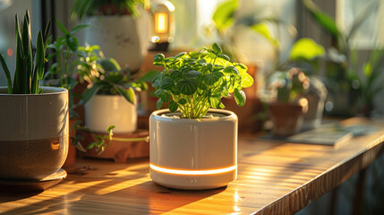 A smart pot that not only nurtures plants but also communicates their needs and feelings, fostering a deeper connection with nature