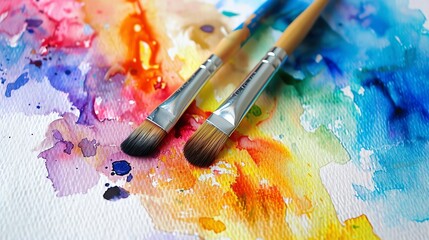 Fototapeta premium Playful guide for simple watercolor nursery art