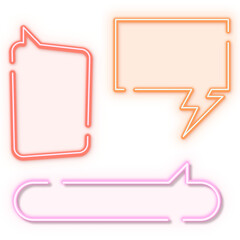 Colorful speech balloon design element set transparent png