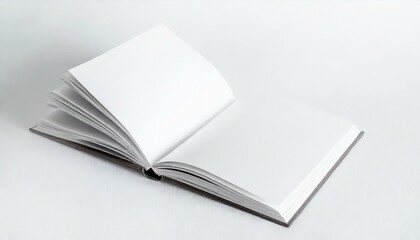 Blank Square Catalogue Mockup on White Paper Background