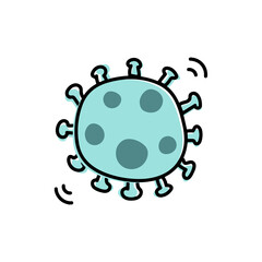 Coronavirus cell icon transparent png