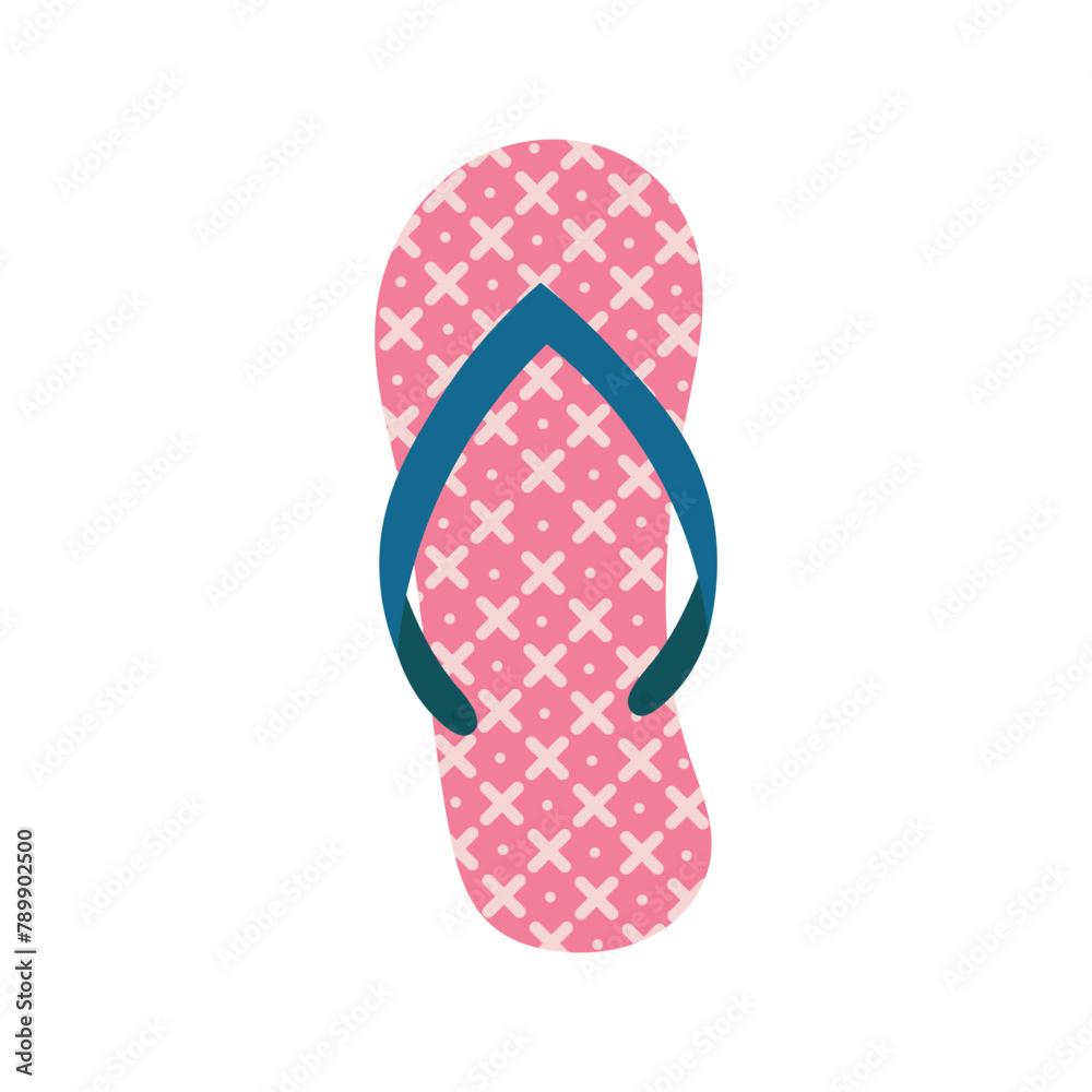 Canvas Prints Summer Slipper Illustration