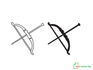 Exquisite Precision: Elegant Archery Line Art Illustration - Ideal for Creative Projects