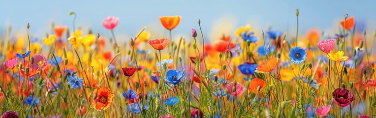 Colorful Summer Flower Meadow Greeting Card